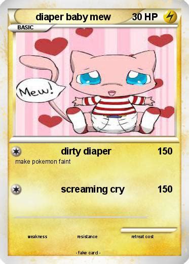 Pokémon Diaper Baby Mew Dirty Diaper My Pokemon Card