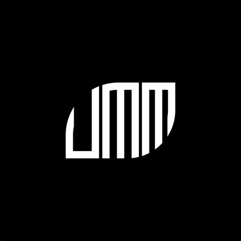 UMM letter logo design on black background. UMM creative initials ...