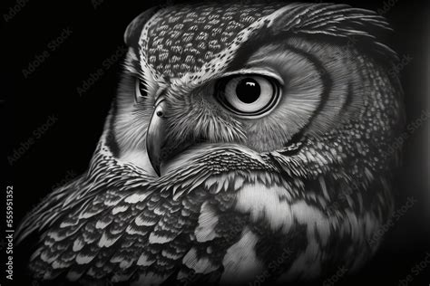 Black And White Owl Photography