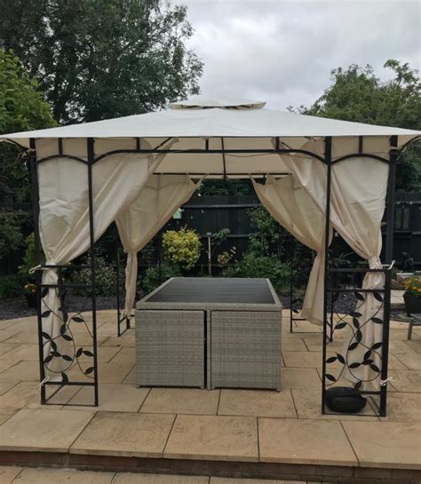 Side Panel Set For 3m X 3m Homebase Lucca Gazebo 262cm Curtain Width