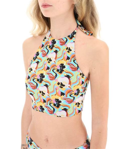 Etro Multicolored Floral Bikini Set In Gray Lyst