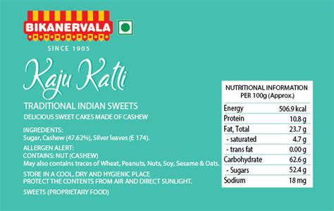 Buy Kaju Katli - Freshly Packed Indian Sweet| Bikanervala