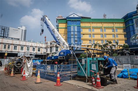 Progres Pembangunan Mrt Jakarta Bundaran Hi Kota Antara Foto