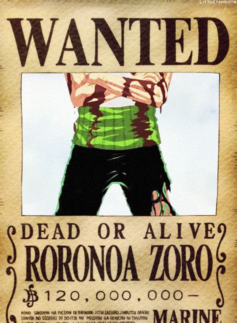 Zoro Wanted Poster New World