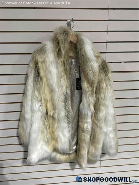 Donna Salyers Fabulous Faux Furs Shawl Collar Faux Xl Fur Coat Nwt