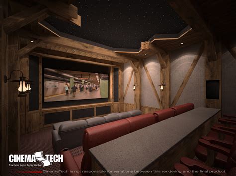 Rustic Old West Themed Home Theater