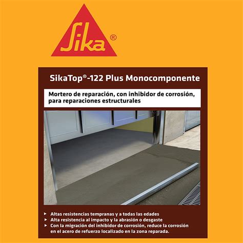 Sikatop 122 Plus Monocomponente Mortero De Reparación