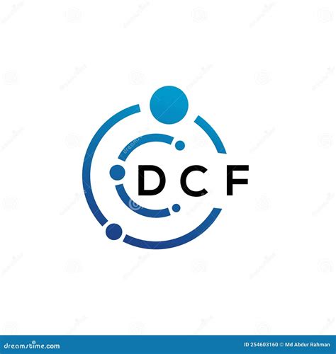 Dcf Letter Logo Design On White Background Dcf Creative Initials