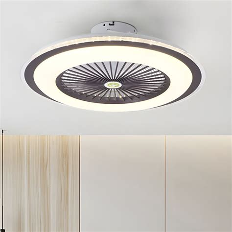 23 5 W Round Acrylic Ceiling Fan Light Fixture Modernist Bedroom LED