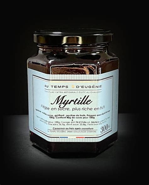 Confiture Extra Allégée de Myrtille Au Temps d Eugénie