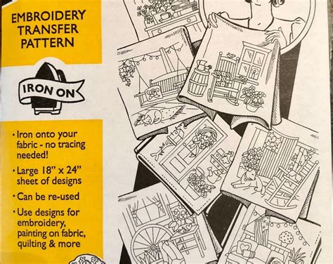 LOT Brand New Aunt Martha S Hot Iron Embroidery Transfer Pattern Towels