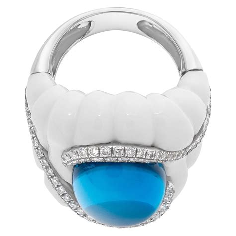 Michael Christoff Agate And Topaz Ring At 1stdibs