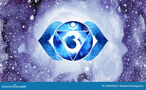 Ajna Tercer Ojo Chakra índigo Color Azul Símbolo Icono Reiki Mente