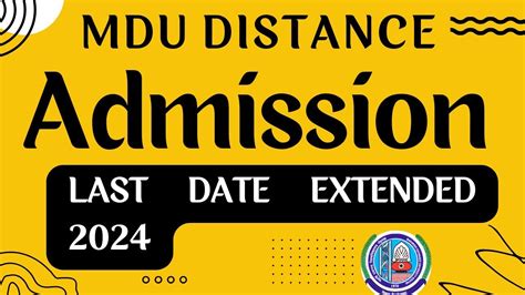 Mdu Distance Admission Last Date Extended Mdu Dde Admission