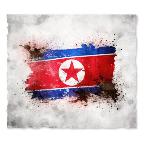 Premium Ai Image North Korea Flag Splash Effect North Korea Flag Watercolor Ai Image On White