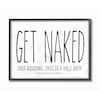Stupell Industries 11 In X 14 In Get Naked Bathroom Black And White By Lettered And Lined