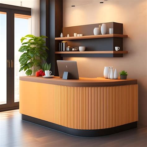premium ai image blank wooden table counter  modern luxury brown