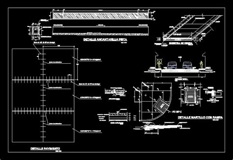 Detalle De Pista Y Veredas En Autocad Librer A Cad