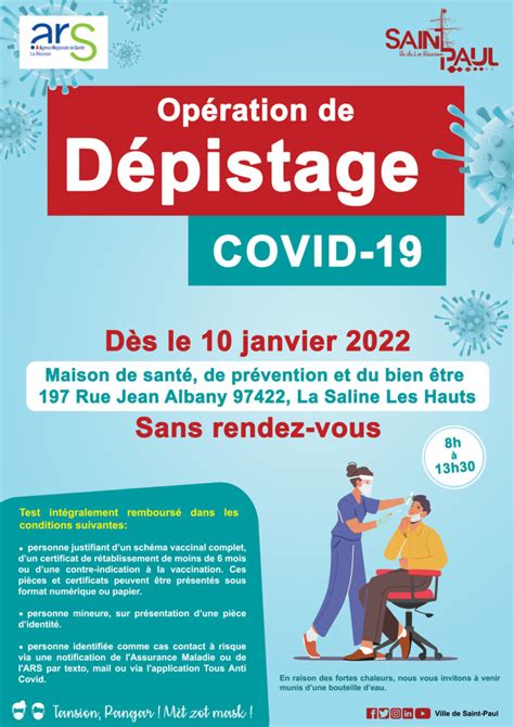 Ouverture D Un Centre De D Pistage De La Covid Ce Lundi Janvier