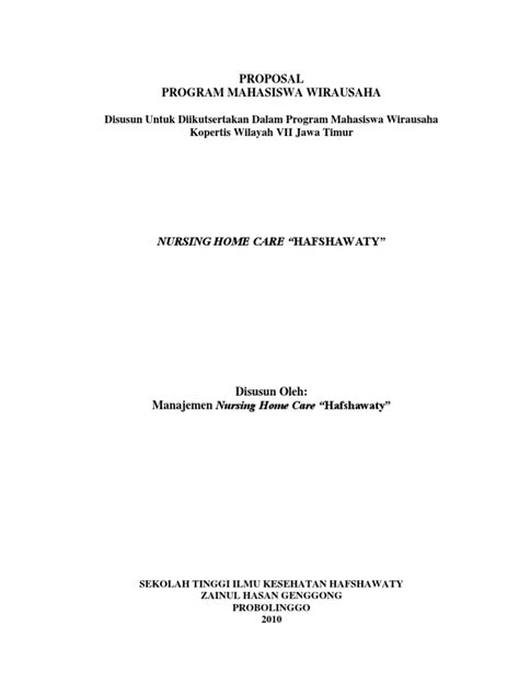 Proposal Wirausaha Pdf