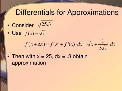 Ppt Linear Approximation And Differentials Powerpoint Presentation