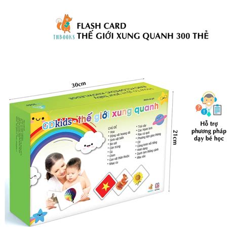 Flashcard Dạy trẻ thế giới xung quanh Glenn Doman Bộ 300 Thẻ Học