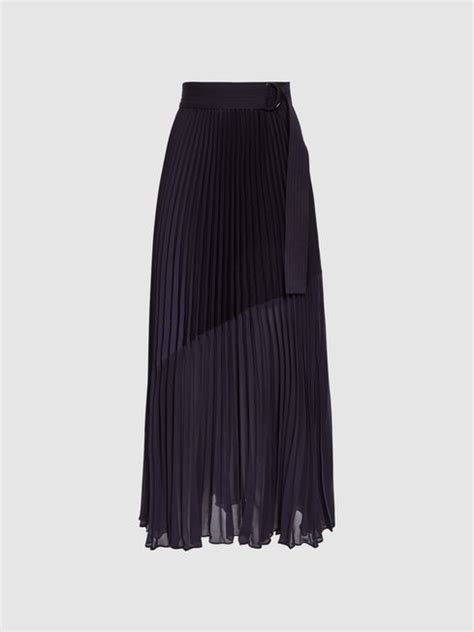 Reiss Anya Pleated Midi Skirt REISS USA