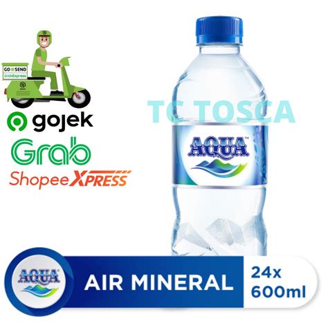 Jual Air Mineral Aqua 600ml 1 Dus Isi 24 Botol Shopee Indonesia