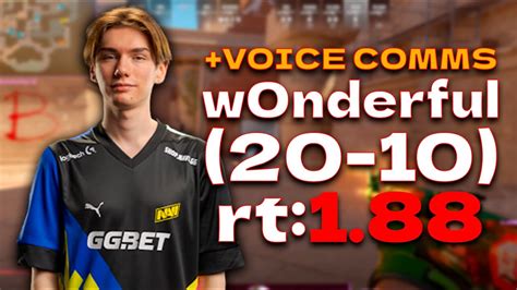 W0nderful 20 10 Rt 1 88 EU FACEIT RANKED VOICE COMMS Anubis Cs2