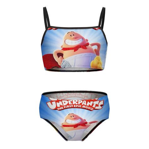 Captain Underpants Girls Bikini Swimsuits Two Piece Beach Bathing Suit Swimwear Y Cm