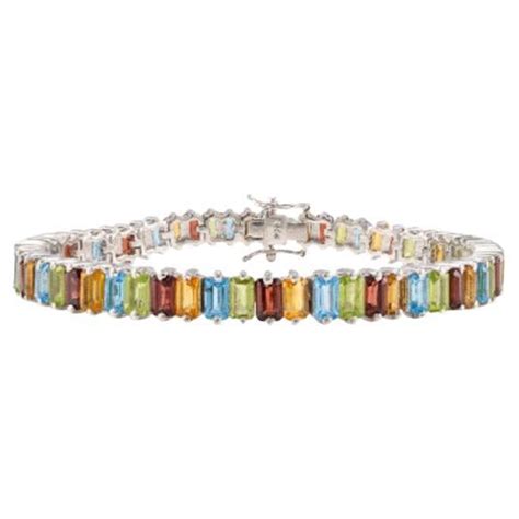 Doug Paulus Dp India Sterling Silver Multi Gemstone Bracelet At Stdibs