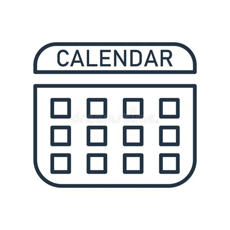 Calendar Icon Vector Isolated On White Background Calendar Sign Stock