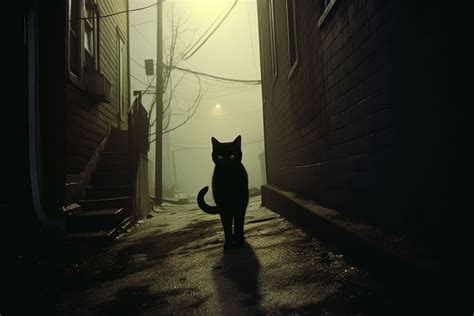 Black cat alley architecture outdoors. | Free Photo - rawpixel