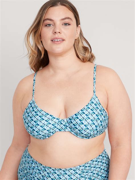 Matching Print Underwire Bikini Swim Top Old Navy