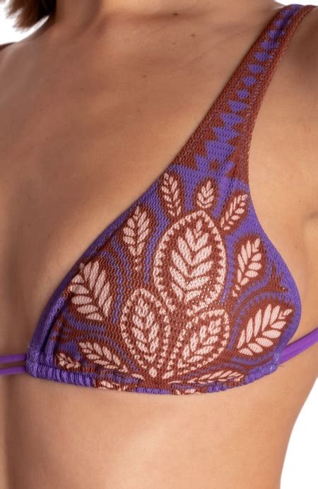 SCHÖNER GEPOLSTERTER TRIANGEL BIKINI MIT BAUMMUSTER Größe XL Slip