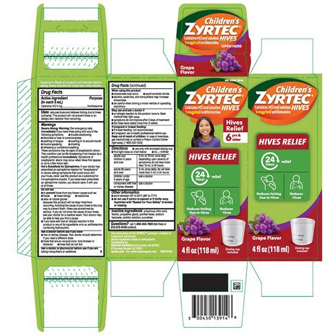 DailyMed - ZYRTEC HIVES- cetirizine hydrochloride solution