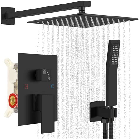 Baetuy 10 Inch Shower Faucet Set Rainfall Shower System With High