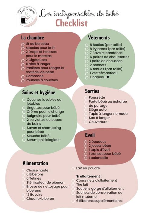 Les indispensables de bébé Fait2mains