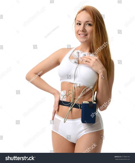 Woman Medical Test Holter Monitor Device Stock Foto 677869195 Shutterstock