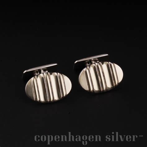 Vintage Silver Cufflinks Oval | Copenhagen Silver