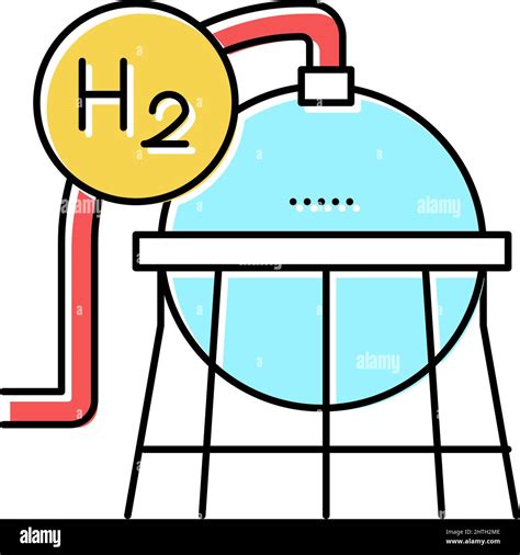 Industrial Use Hydrogen Color Icon Vector Illustration Stock Vector