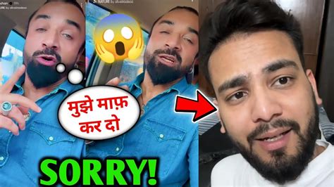 Ajaz Khan Say Sorry To All Fan For This Controversy Elvish Yadav Vs