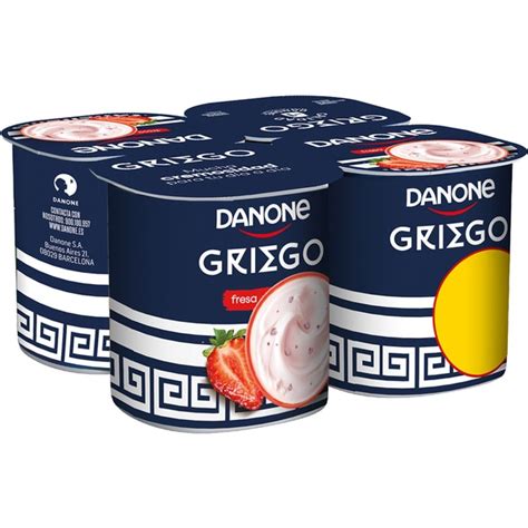 Yogur Griego Con Fresa Pack Unidades G Danone Supermercado El