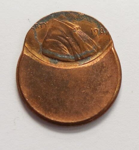 Usa Memorial Lincoln Cent Struck Off Center Error Mistake 1987 Ebay