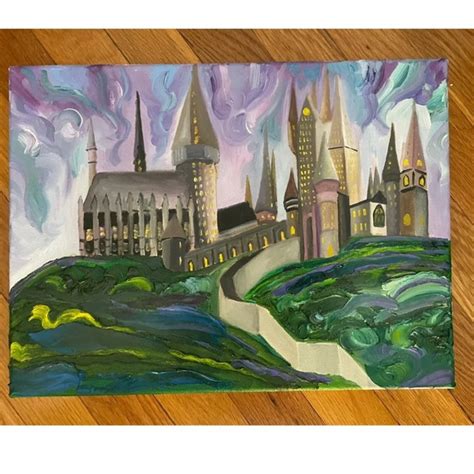 cass rees | Art | Harry Potter Hogwarts Castle Oil Painting On Canvas ...