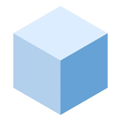 Icono De Cubo Azul Isom Trico Del Icono De Vector De Cubo Azul Para