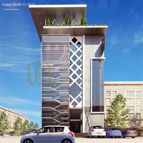 Commercial Project | Modern architecture building, Facade architecture ...