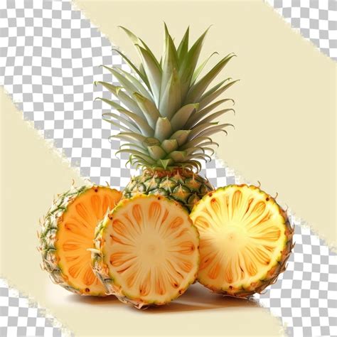 Fond Transparent D Ananas Tranch Psd Premium