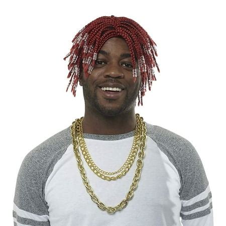 Lil Yachty Wig Red Dreadlocks Hip Hop Rapper Rap Music Braids Dreads ...