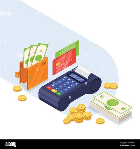 Payment Methods Icons Set Money Transfer Vector 3d Isometric